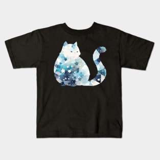 Starry Watercolor Cute Niji Cat Galaxy Enamel Pin Sticker Cutout Kids T-Shirt